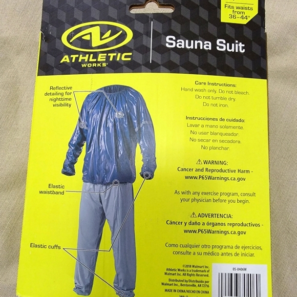 Athletic works sauna suit cancer warning Clearance